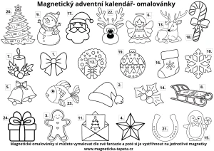 Magnetický adventní kalendář A3