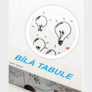 Bílá nalepovací Whiteboard 45x150cm